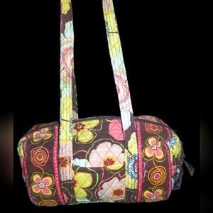 Vera Bradley Brown & Pink  Floral Shoulder Bag